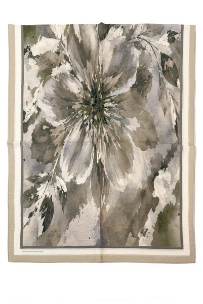 Benetton Patterned Fiore Shawl - 1043 - Cream