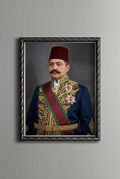 epiqart Talat Pasha Portrait - Vintage Patterned Painting - Fine Model