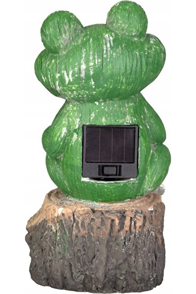 Strend Pro DECORATIUNE GRADINA FIGURINA BROASCĂ SOLARĂ CU LUMINĂ LED 9.5x9x19 CM
