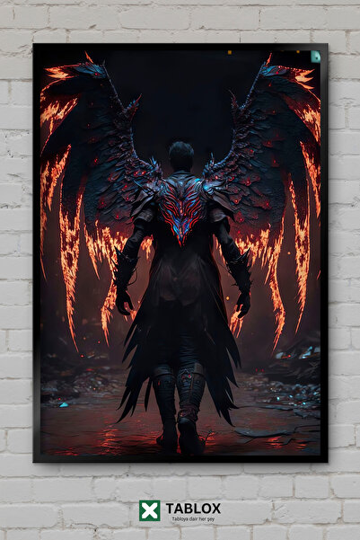 tablomaxtbx Zli demoni, zla umetnička slika, fantazijski poster, tamni okvir,...