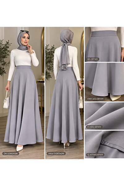 Jupe Mevlana model saten etek