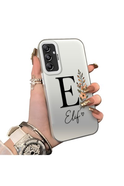 Hontinga Samsung Galaxy A24 Compatible Silicone Edge Hard Back Case Letter E ...