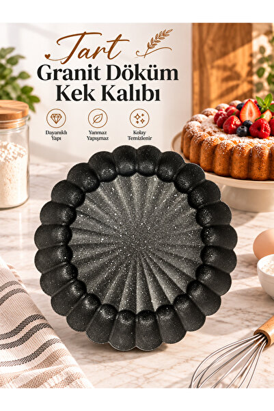 prokitchen قالب تارت من الجرانيت المصبوب