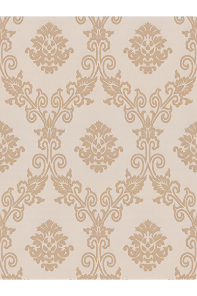 BEJ DAMASK DESENLİ DUVAR KAĞIDI