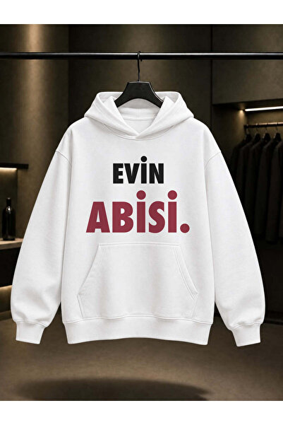 fame-stoned Evin Abisi Written Printed Unisex 100% Cotton Hooded Sweatshirt