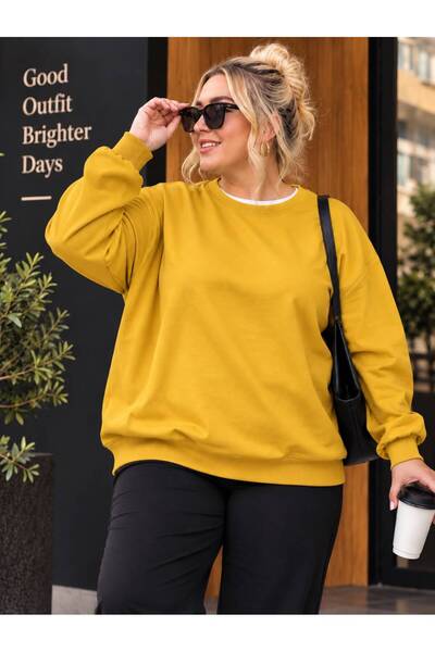 HELLO ROMA 3 Yarn Combed Cotton Plus Size Unisex Sweatshirt Vp3