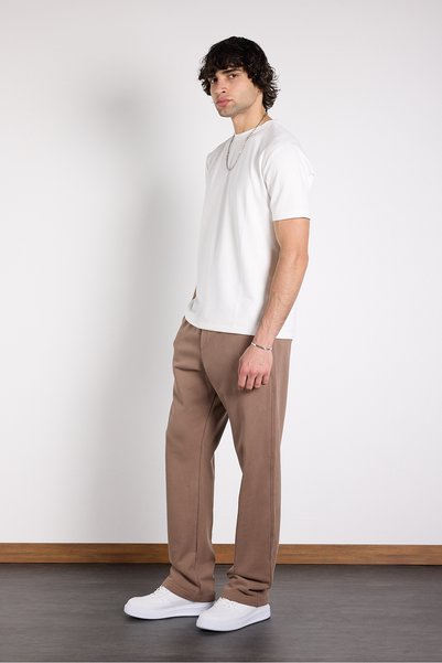 Mesfeno Baggy 3 İplik Fırçalı Pamuklu Pantolon