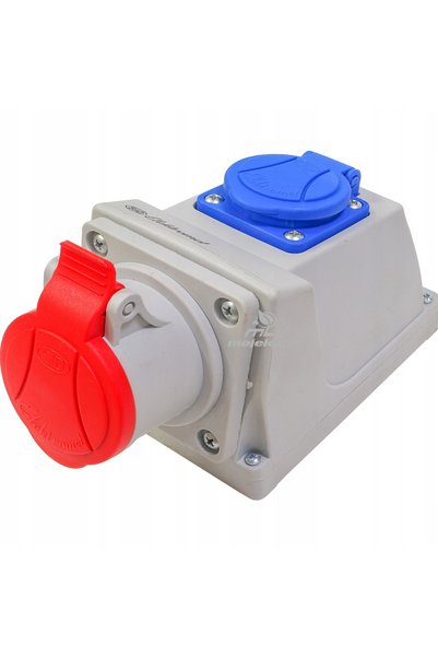 Elektromet Priză electrică fixă combinată 16/4P + 16/230V IP44 GSC 16/4 921841
