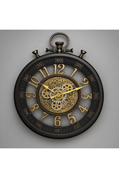 Magic Time Ceas De Perete Industrial Cu Mecanism Rotativ Vizibil – Gravion