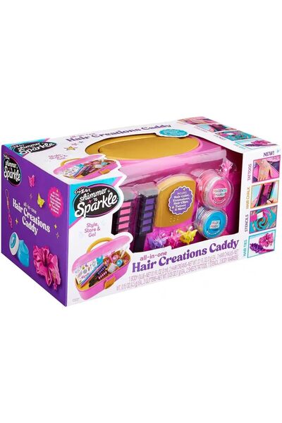 Shimmer N Sparkle 2-in-1 Hair & Body Creations Caddy, Complete Styling Kit wi...