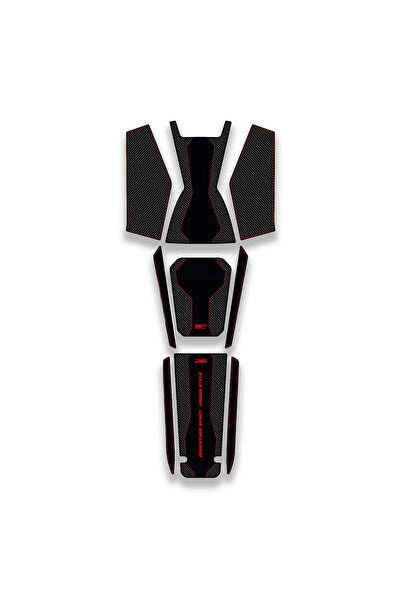 GP KOMPOZİT Honda ADV 350 2023-2026 Uyumlu Yeni Seri Tank Pad Seti Karbon-Kırmızı
