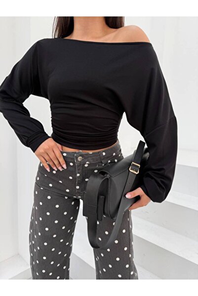 Butik Beyza One Shoulder Open Blouse