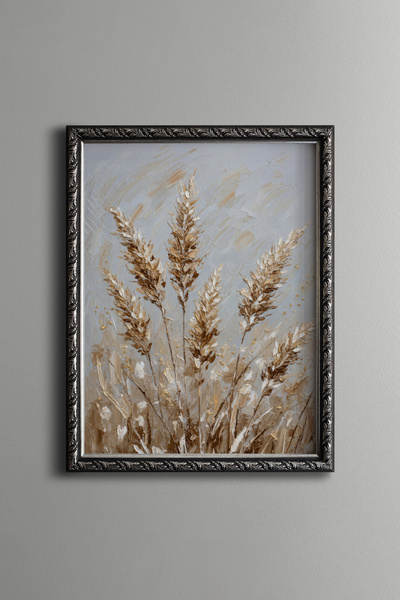 epiqart Golden Ornamental Herbs - Vintage Patterned Painting - Fine Model