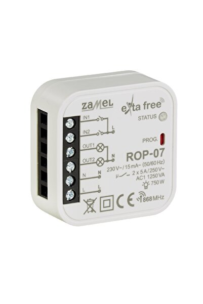 ZAMEL RECEPTOR RADIO 2 CANALE DEGETATE ROP-07