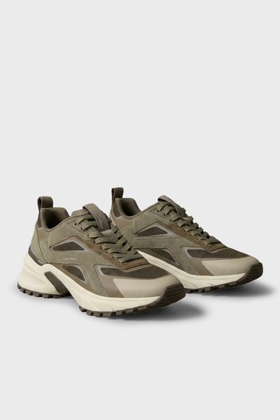 Calvin Klein Süet Logolu Sneaker Ayakkabı HW0HW031070J8 Kadın AYAKKABI HW0HW03107 0J8