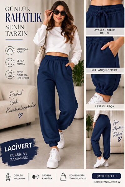 seraptakidunyasi 100% Cotton Women's Jogger Sweatpants with Pockets, Elastic ...