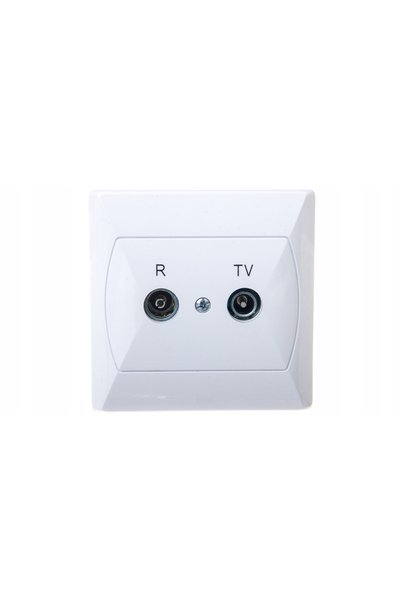 OSPEL 10dB RTV Priză prin perete, alb accent