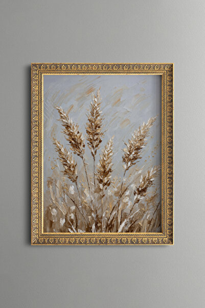 epiqart Golden Ornamental Herbs - Vintage Patterned Painting - Fine Model