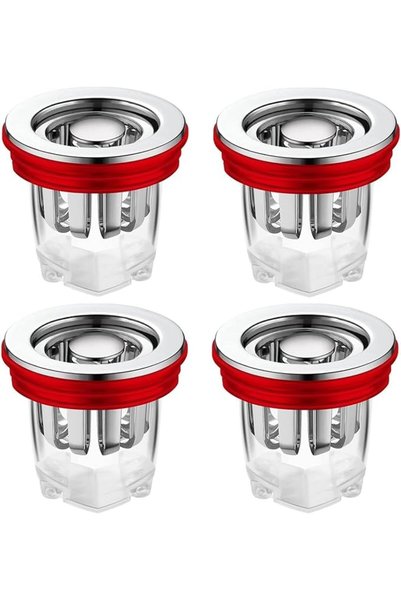 Yelajoy Anti Odor Floor Drain Plug, 4 Pcs Bathroom Sink Strainer with Anti-Cl...