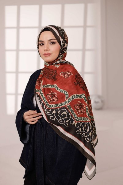 Genel Markalar Rüveyda Premium Soft Şal – Kiremit