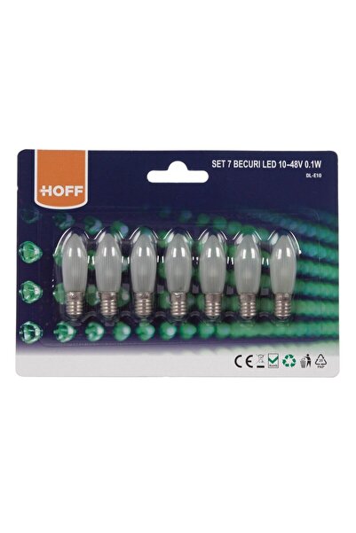 OEM Bec LED Hoff mini, E10, 0.1W, θερμό φως, 10 - 48V - 7 τεμάχια