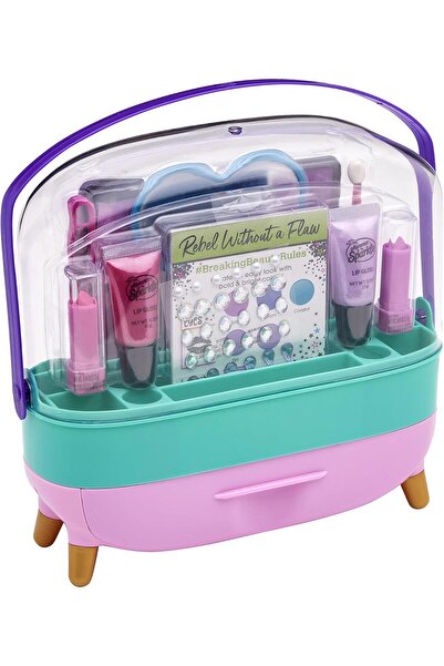 Shimmer N Sparkle حقيبة تجميل شاملة للأطفال، مجموعة مكياج وتصفيف مع ألوان وأد...
