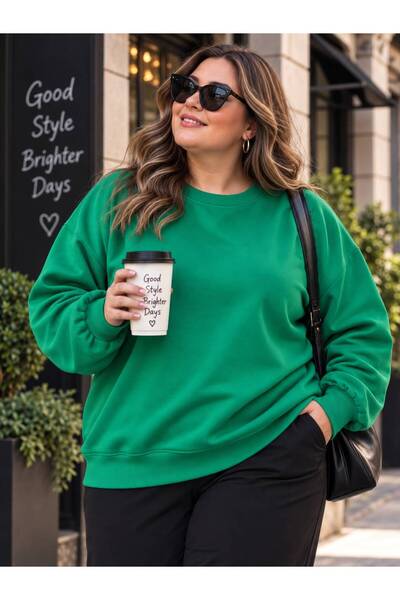 HELLO ROMA 3 Yarn Combed Cotton Plus Size Unisex Sweatshirt Vp1