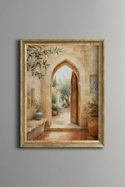 epiqart Ottoman Courtyard Gate - Vintage Patterned Painting - Fine Model