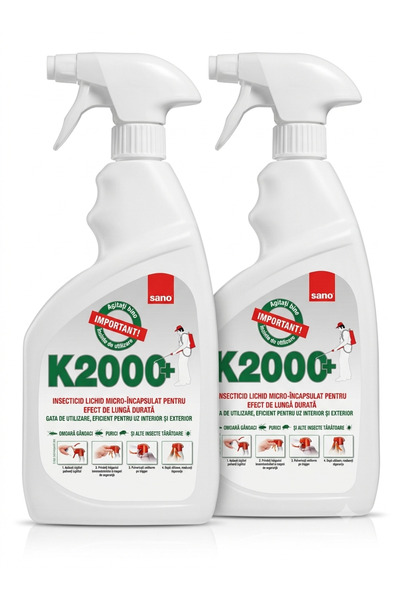 Sano 2 Buc-Insecticid K- 2000 , 750ML cu pulverizator, lichid micro-încapsula...