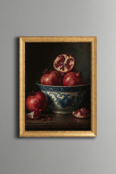 epiqart Pomegranate Abundance - Vintage Patterned Painting - Fine Model