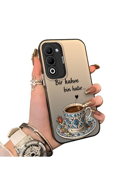 Hontinga Oppo A5 5g Compatible Silicone Edge Hard Back Case Turkish Coffee Pa...