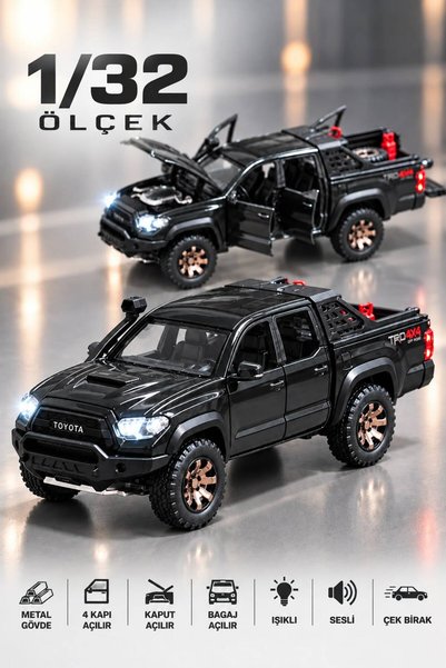 Fidan oyuncak Toyota Tacoma Trd 4x4 Off-Road Model Araba 1/32 Ölçek Diecast M...