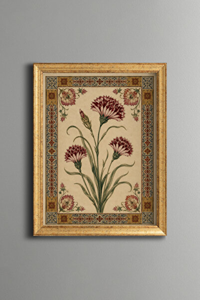 epiqart Ottoman Clove Motif - Vintage Patterned Painting - Fine Model