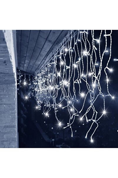 NO BRAND SOPLE Perdea luminoasă LED fixă, alb rece, 19m, 300 bucăți, en-gros....