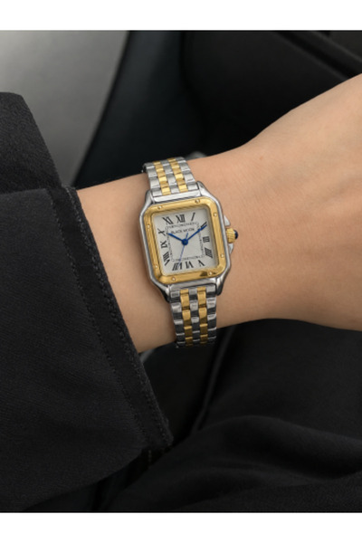 Black Moon Women's watch with gold and silver steel strap