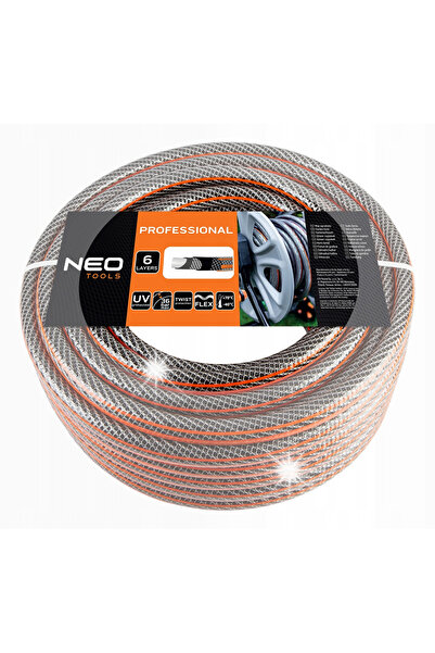 NEO Tools Furtun de grădină NEO 6 straturi 30 bari 3/4'' 20m + capete de pulv...