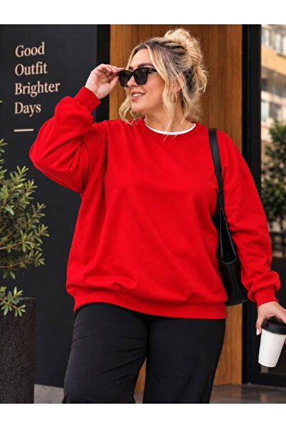 HELLO ROMA 3 Yarn Combed Cotton Plus Size Unisex Sweatshirt Vp3