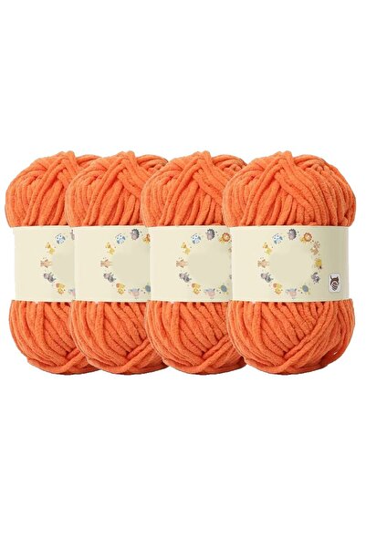 Noonedibs Grivăj super bulky #6 din poliester, culoare portocaliu morcov, 300...