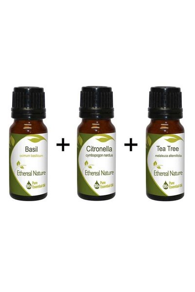 Nature Body Σετ Μικρή Τερέζα (Βασιλικός 10ml + Σιτρονέλα 10ml + Τεϊόδεντρο 10...