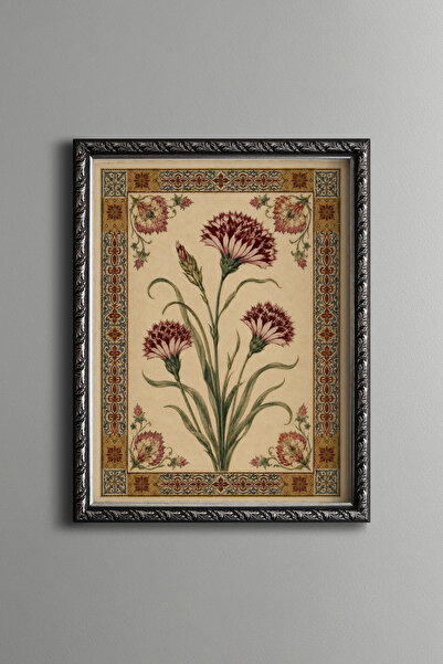 epiqart Ottoman Clove Motif - Vintage Patterned Painting - Fine Model