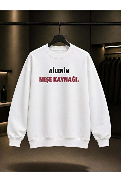 fame-stoned Family's Source of Joy Written Printed Unisex 100% Cotton Sweatshirt
