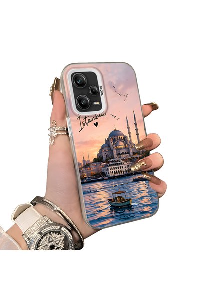 Hontinga حافظة هاتف Redmi Note 12 Pro 5G متوافقة مع حافظة خلفية صلبة من السيل...
