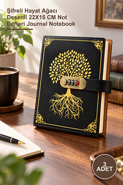 Yenilig 3 Leather Notebooks – 22X15 cm Notepad Journal Notebook with Encrypte...
