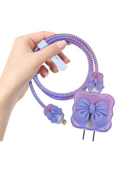 Bukela Kawaii Phone Cable Protector 18W/20W USB-C Charger Protecor Cover with...