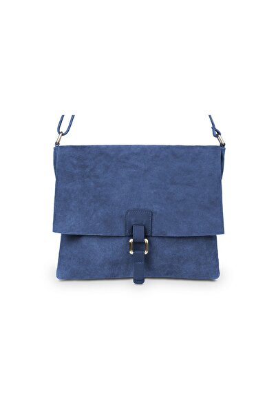 Vera Pelle Geantă de mână din piele, tip crossbody, blugi Crudo