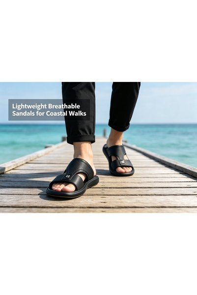 Huanhuan Shoe صنادل رجالية أنيقة للعمل والمناسبات، مقاومة للانزلاق ومتينة، من...