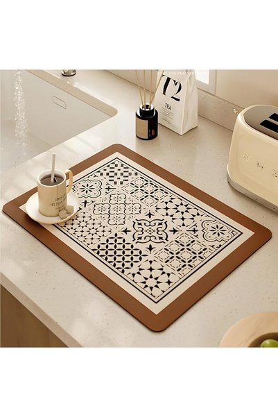 GENERAL Bolivia's Coffee Mat, 30x40cm Super Absorbent Coffee Bar Mat, Soft Di...