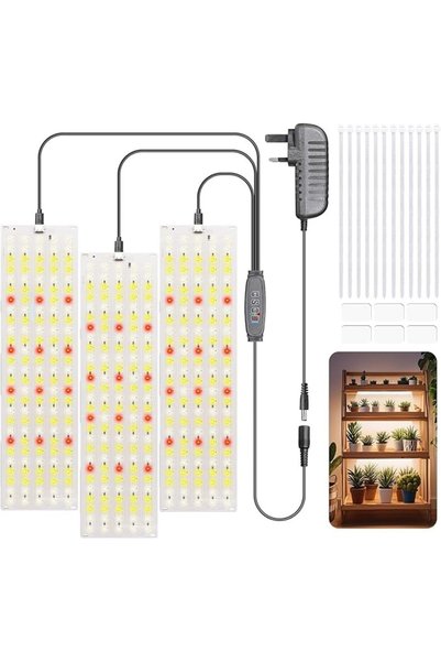 LinJie أضواء LED للنمو النباتي، 405 مصباح LED بطيف كامل، مصباح نمو نباتي مع م...