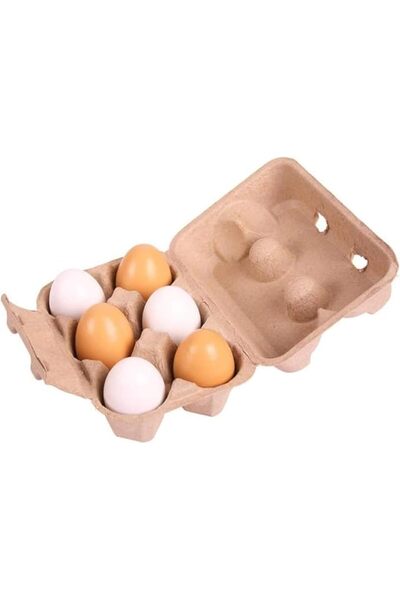 HALAMODO Egg Cartons Wooden Eggs Food Set