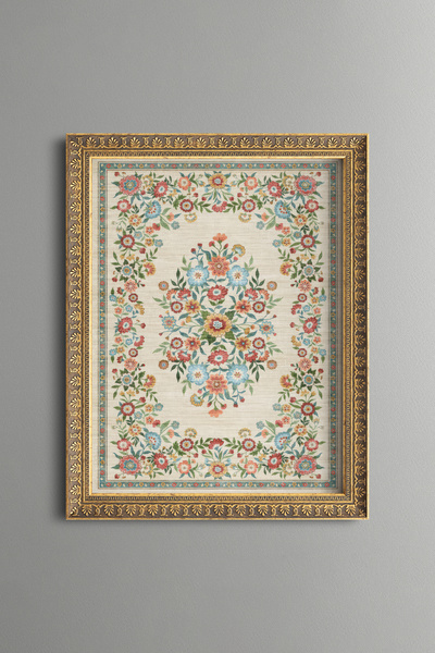 epiqart Traditional Floral Pattern - Vintage Patterned Painting - Fine Model